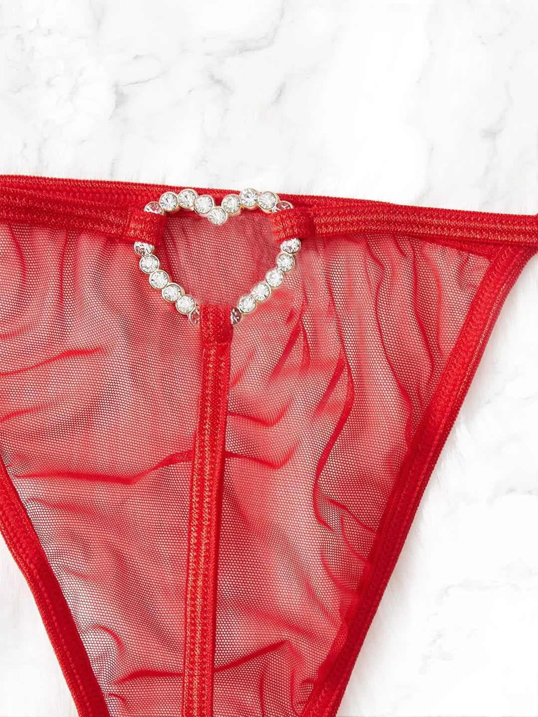 Tanga Corazón Diamantes