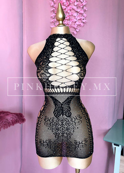 Bodystocking Cristales NEGRO